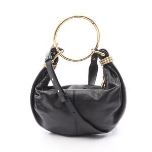 Chloe Bracelet Handbag Black Leather